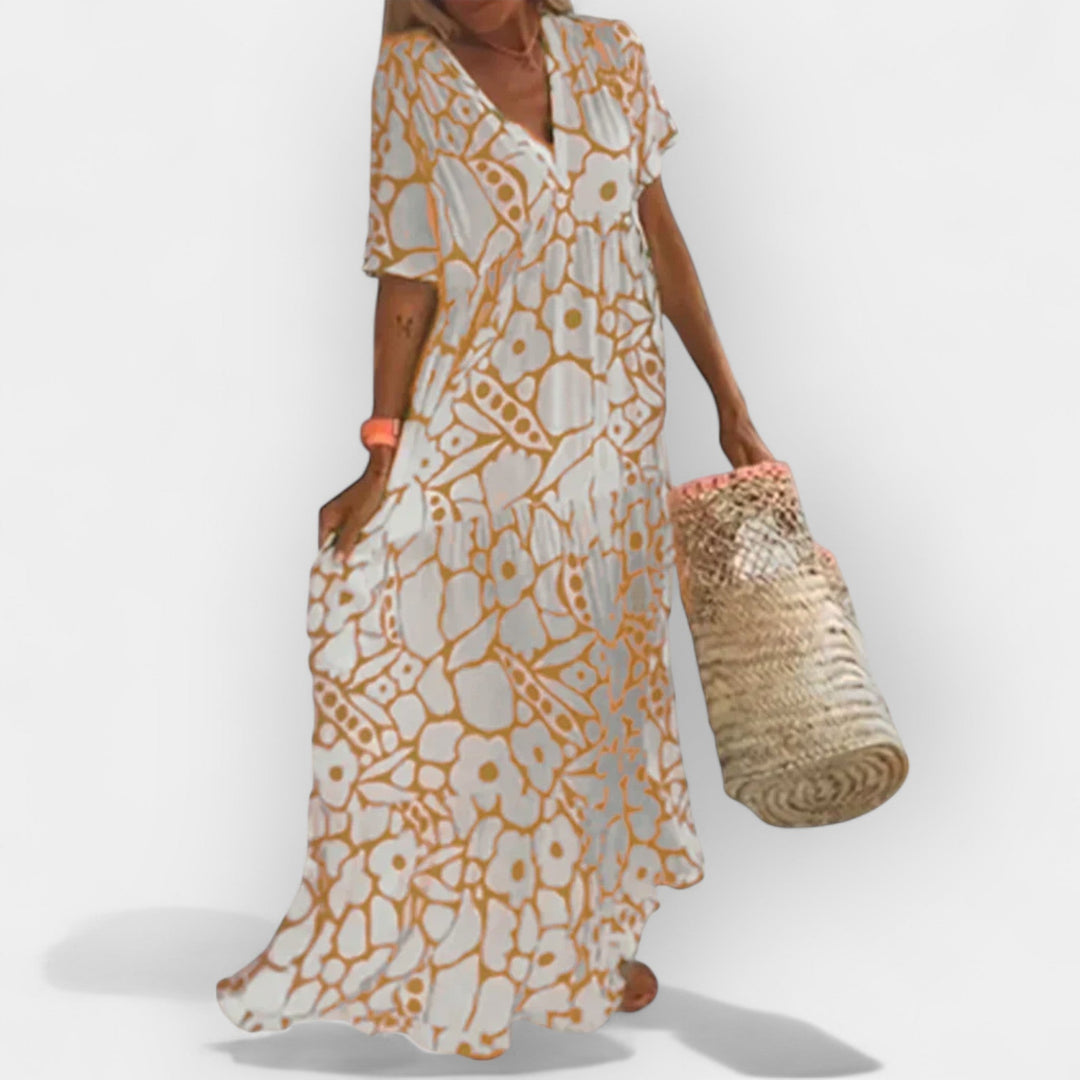 Lengva Raštuota Vasaros Suknelė