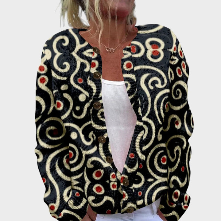 Gabriela - Rudeninis Blomster Kardigan