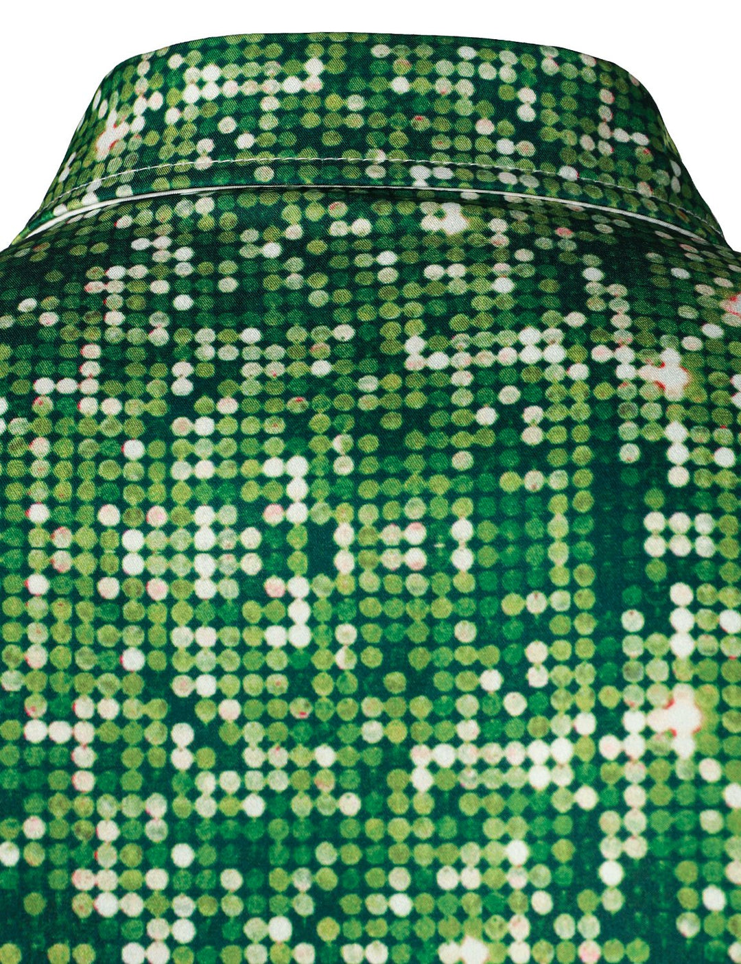 Vyriški žali ilgarankoviai marškiniai su linksmu kalėdiniu eglutės kostiumo raštu ir sagomis