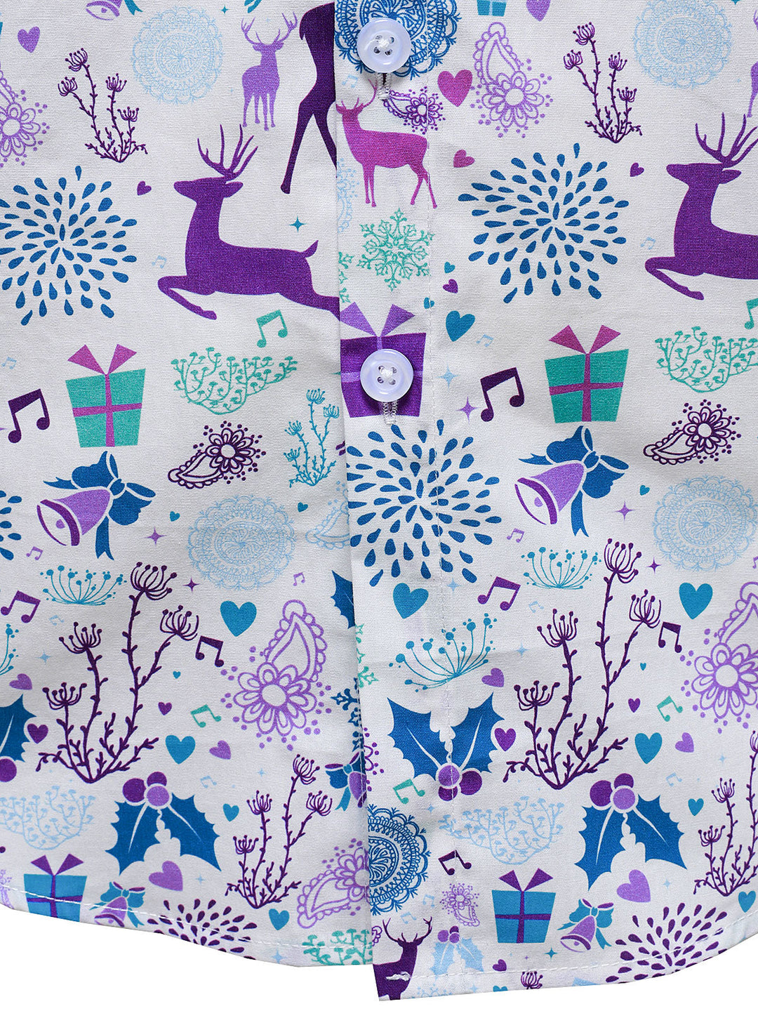 Vyriški šventiniai marškiniai su kalėdiniu elnių raštu