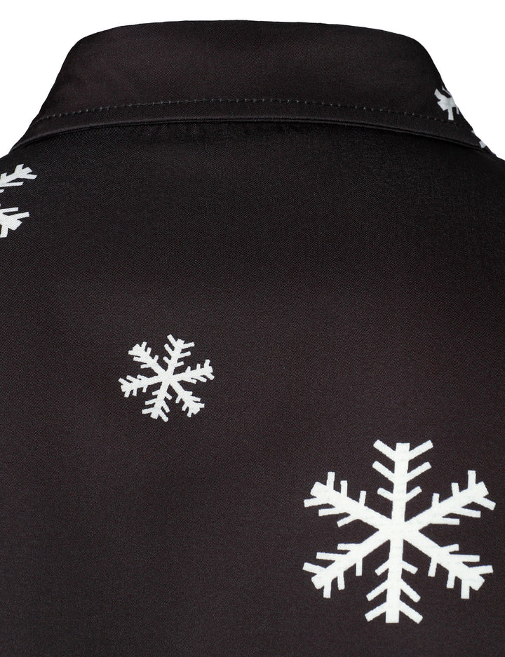 Vyriški ilgarankoviai marškiniai su Kalėdų Senelio dizainu ir sagomis