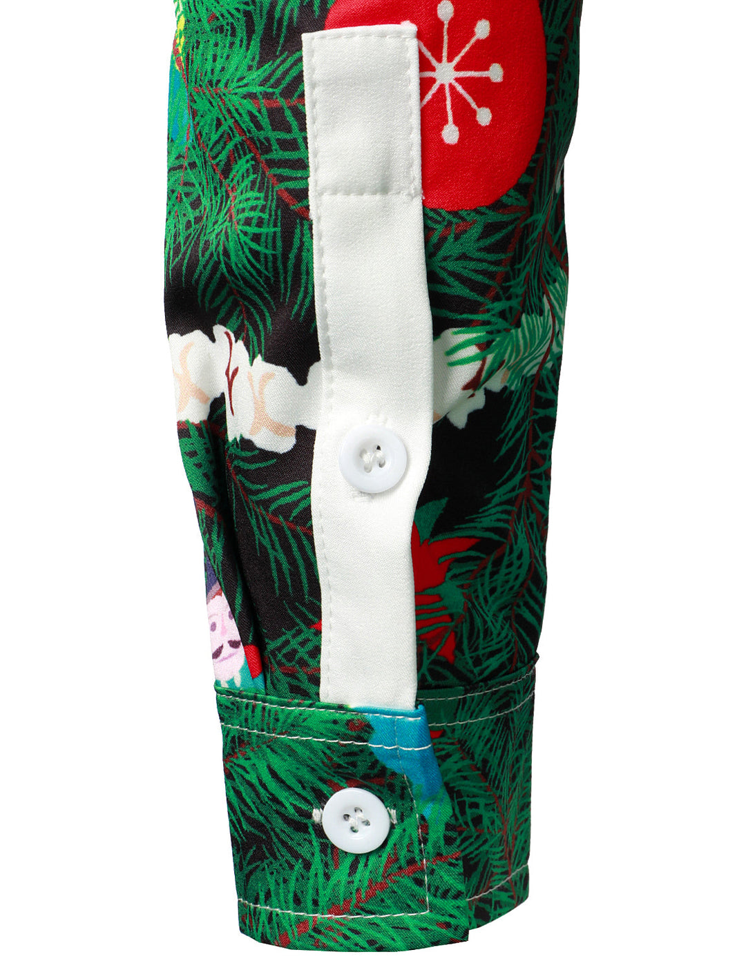 Vyriški regular fit ilgarankoviai marškiniai su kalėdiniu eglutės kamufliažo raštu