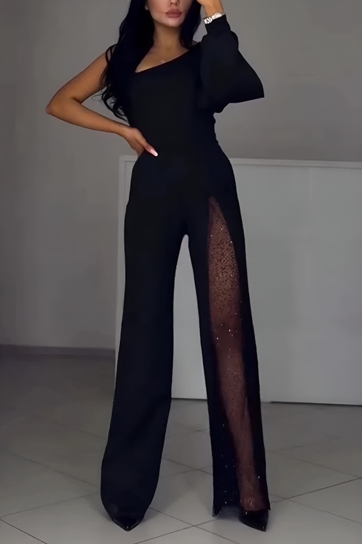 Ines™ | Modernus jumpsuit su plačiomis kelnėmis