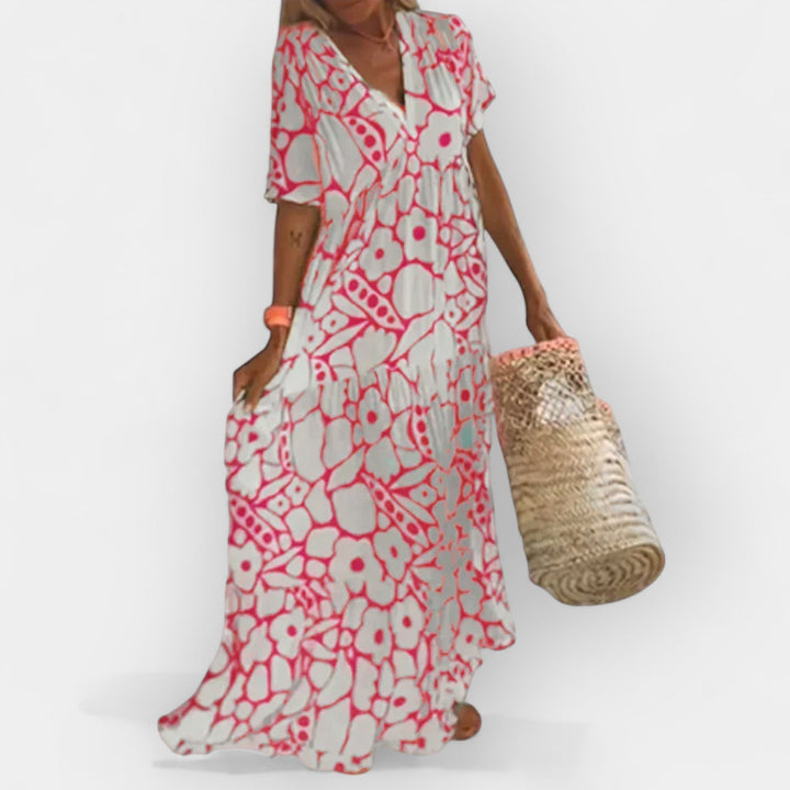 Lengva Raštuota Vasaros Suknelė