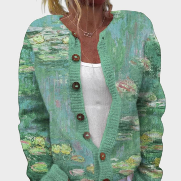 Ana - Rudens Blomster Kardigan
