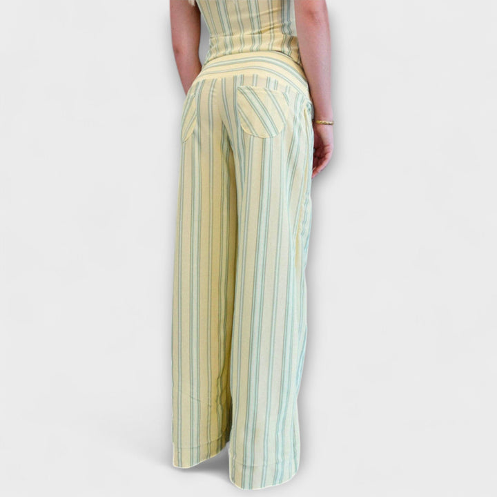 Anastasia - Klasikinis dryžuotas kelnių komplektas