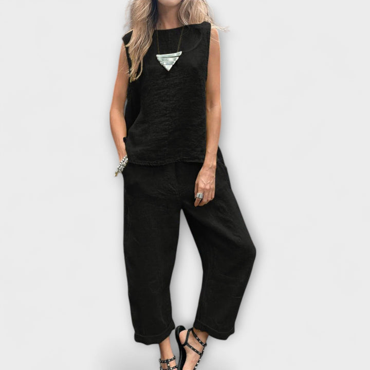 Jennifer - Atsipalaidavęs medvilnės-lino komplektas