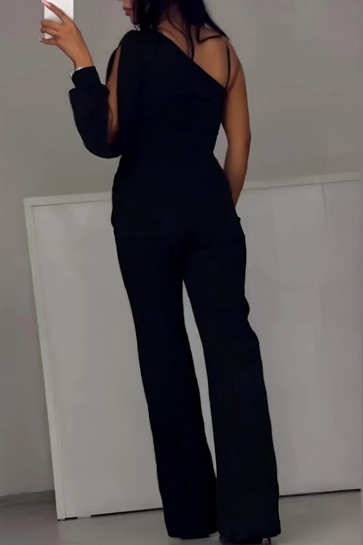 Ines™ | Modernus jumpsuit su plačiomis kelnėmis