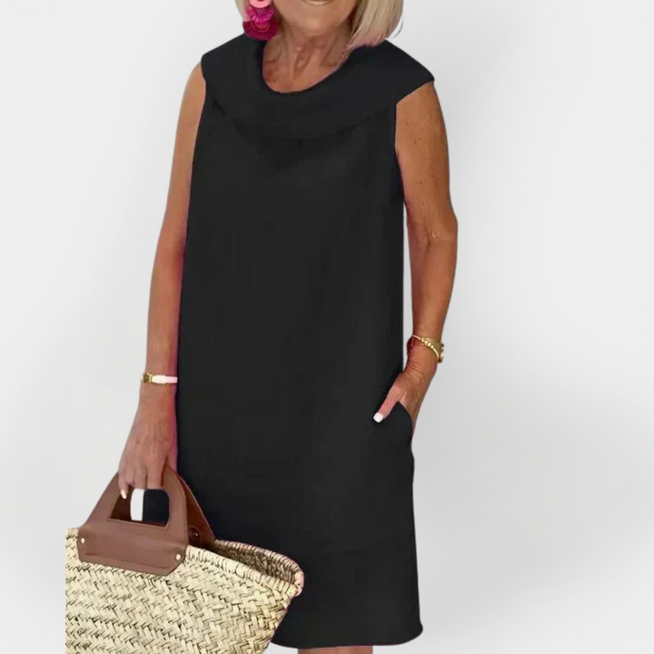 Su Kryžmine Apykakle Suknelė