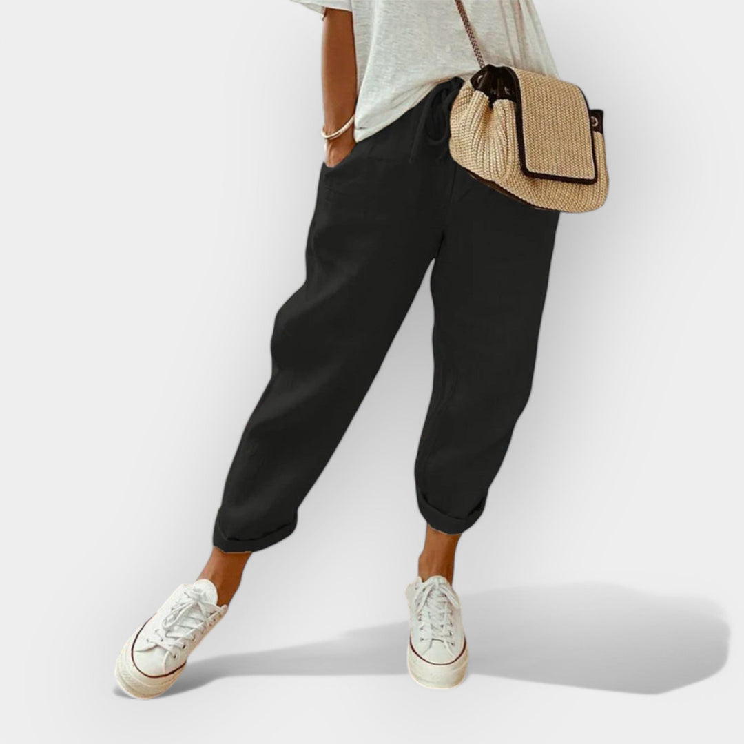 Lengvos Lino Kelnės