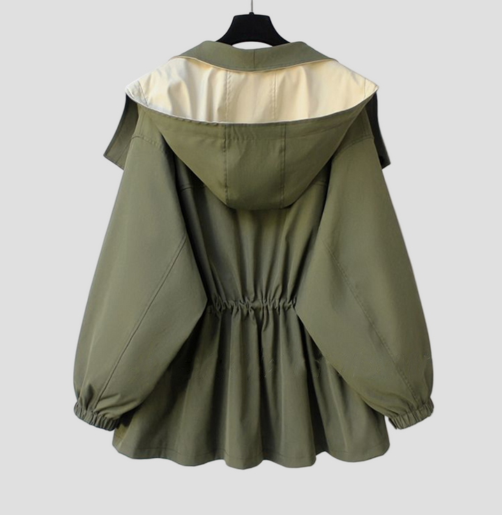 Aistė- Modernus dviejų spalvų paltas