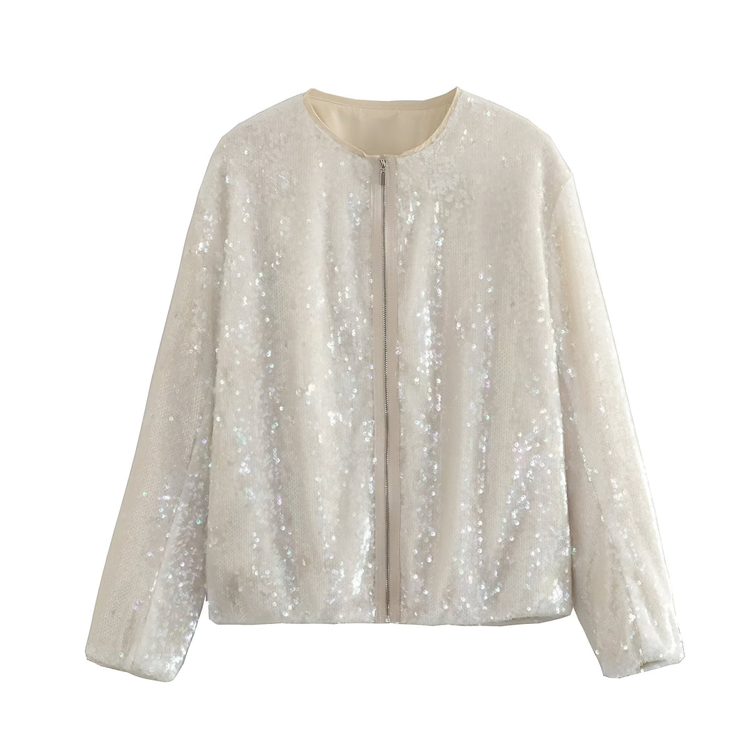 Journi - Elegantiškas Pailletten stiliaus paltas