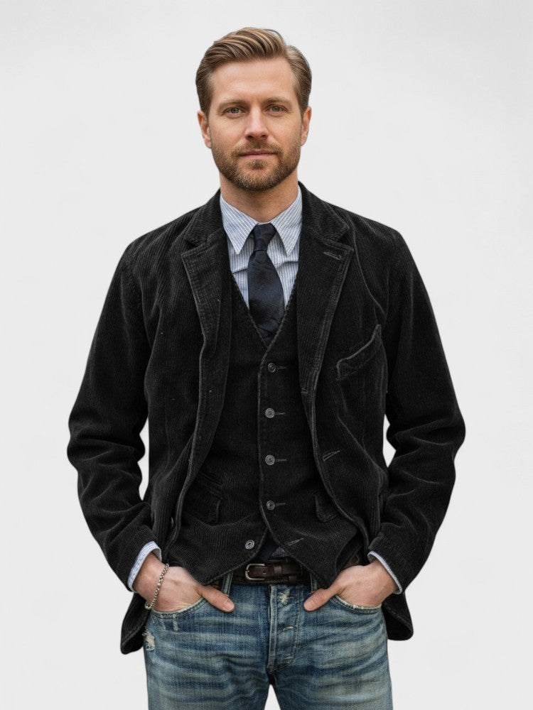 Radek™ | Vintage stiliaus striukė ir liemenė