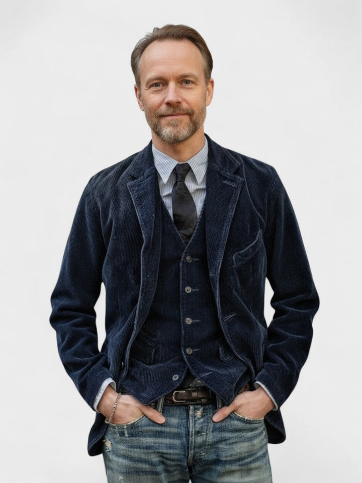 Radek™ | Vintage stiliaus striukė ir liemenė