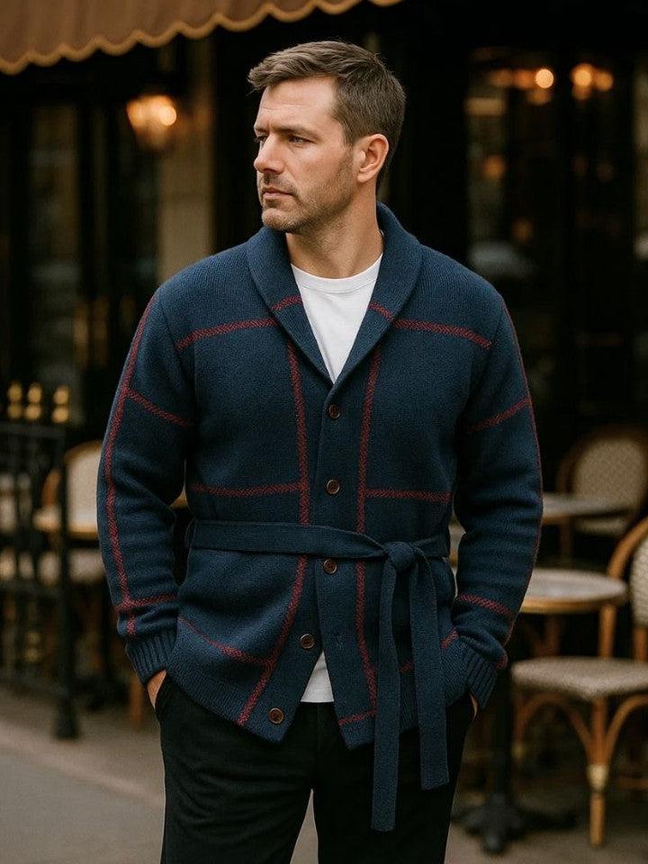 Rom™ | Megztas švarkas su diržu