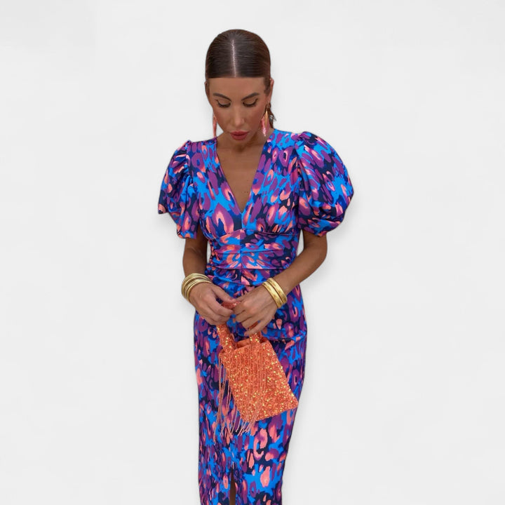 Suknelė su Rankovėmis ir Volanais