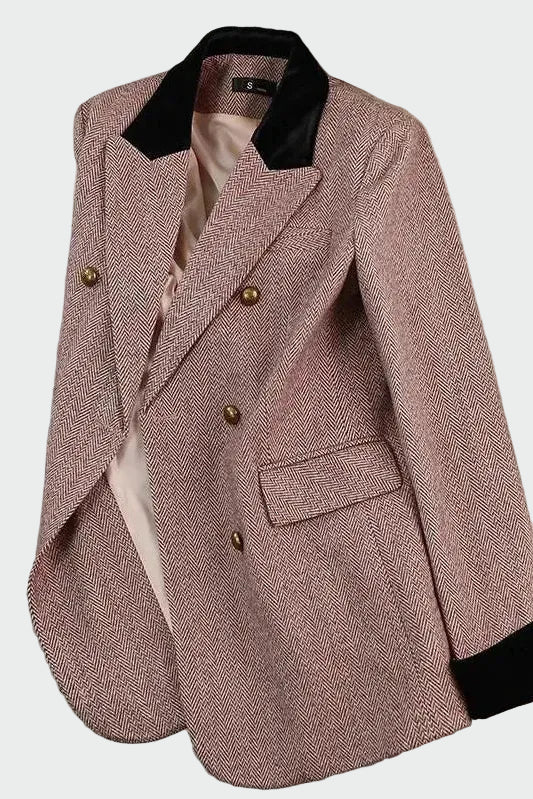 Džinsinis švarkas su dvigubu užsegimu