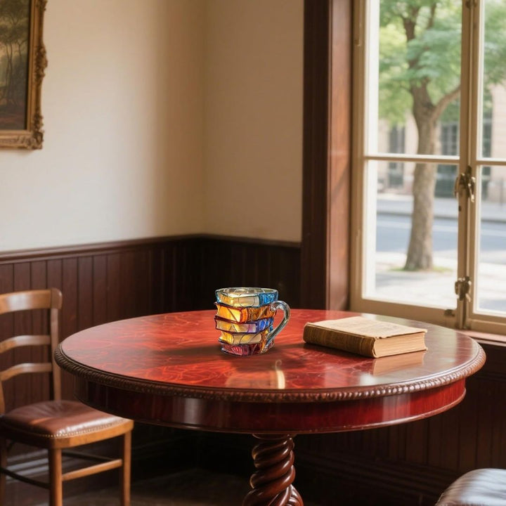 Unikalus rankų darbo 3D laimės puodelis knygų mėgėjams