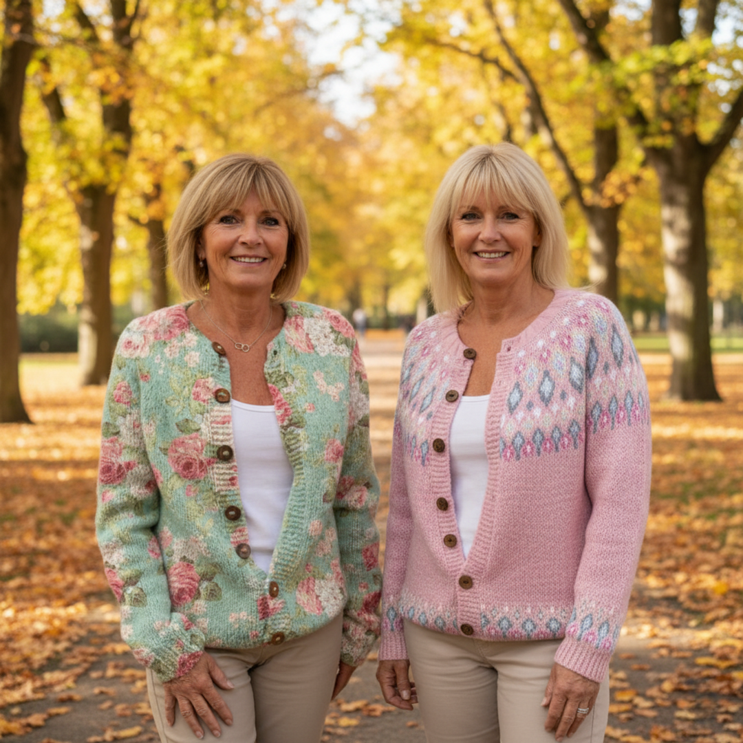 Cláudia - Efterårs Floral Cardigan