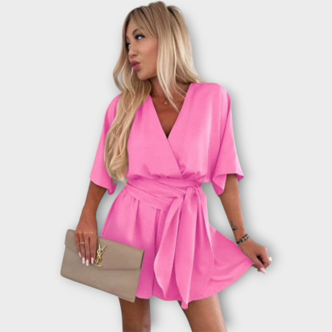 Lengvas Vasaros Suknelė su Volanais ir Diržu