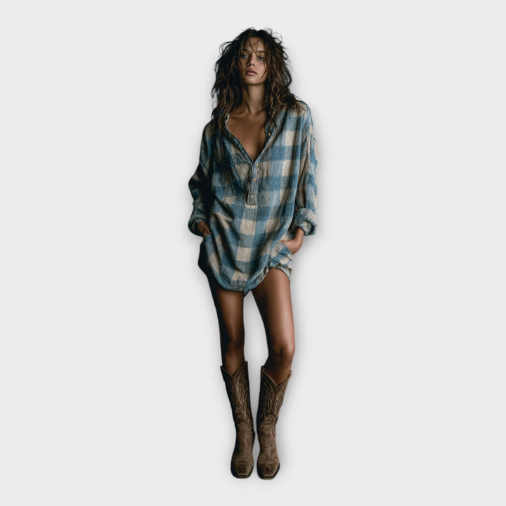 Elegantiška laisva palaidinė suknelė