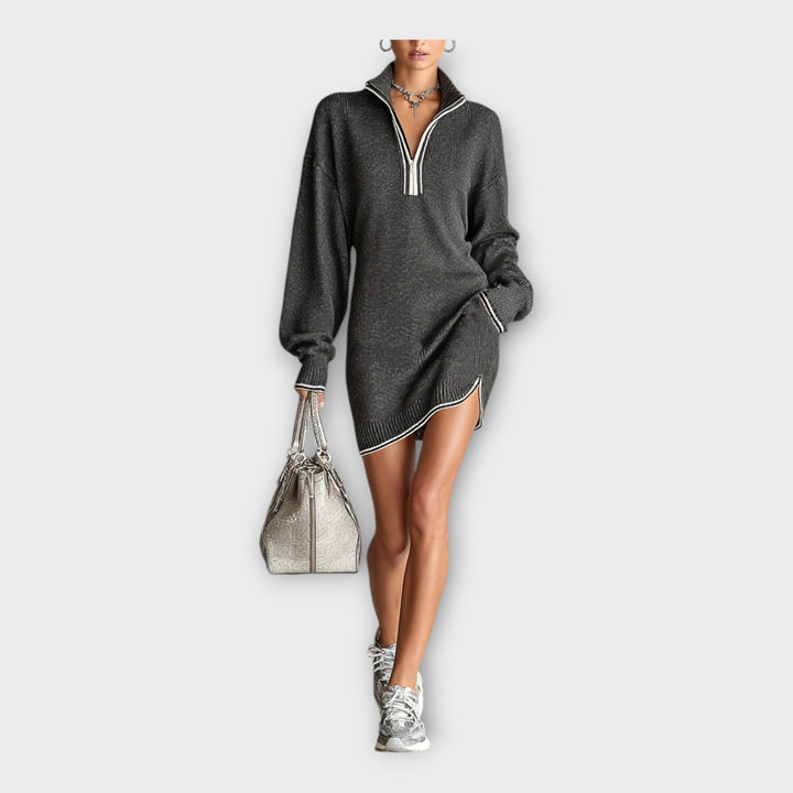 Elegantiška laisva pintinė suknelė