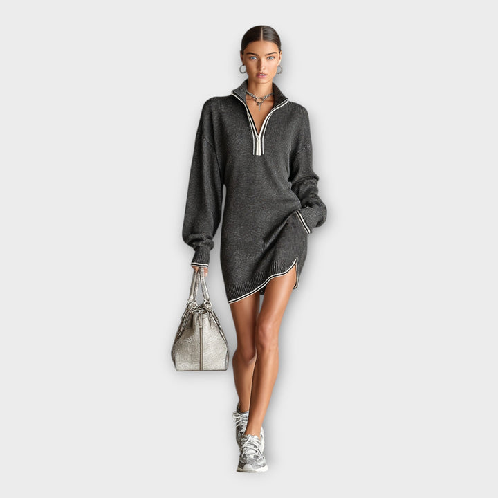 Elegantiška laisva pintinė suknelė