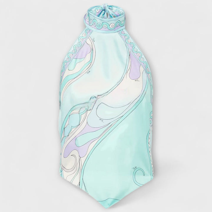 Everly - Kaklo viršūnės ir asimetrinio midi sijono rinkinys